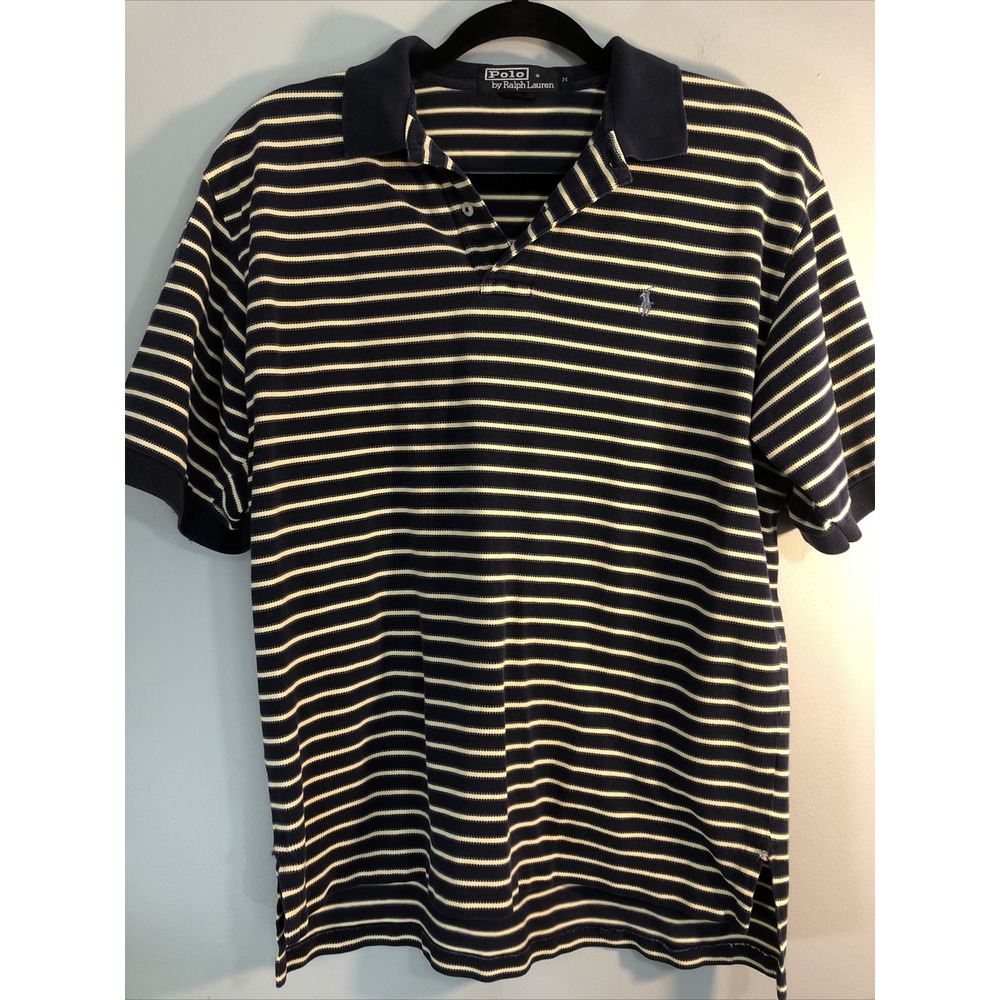 Polo Ralph Lauren Polo Shirt Mens Medium Blue Short Sleeve Blue Pony Logo Preppy